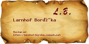 Larnhof Boróka névjegykártya